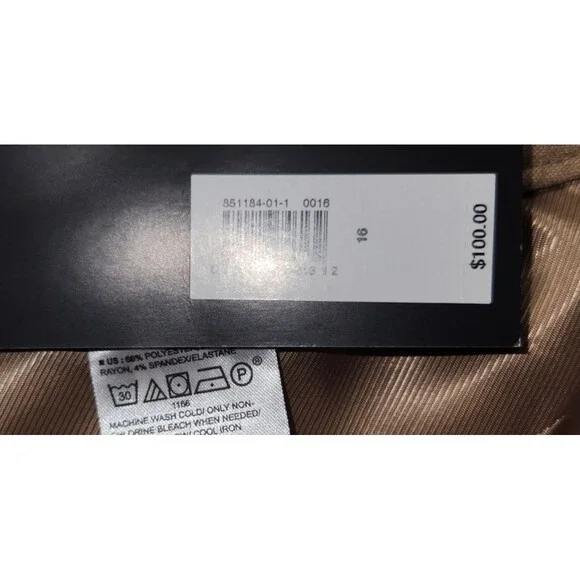 NEW Banana Republic Pleated Beige Pant Size 16 Retails $100 - Picture 5 of 12